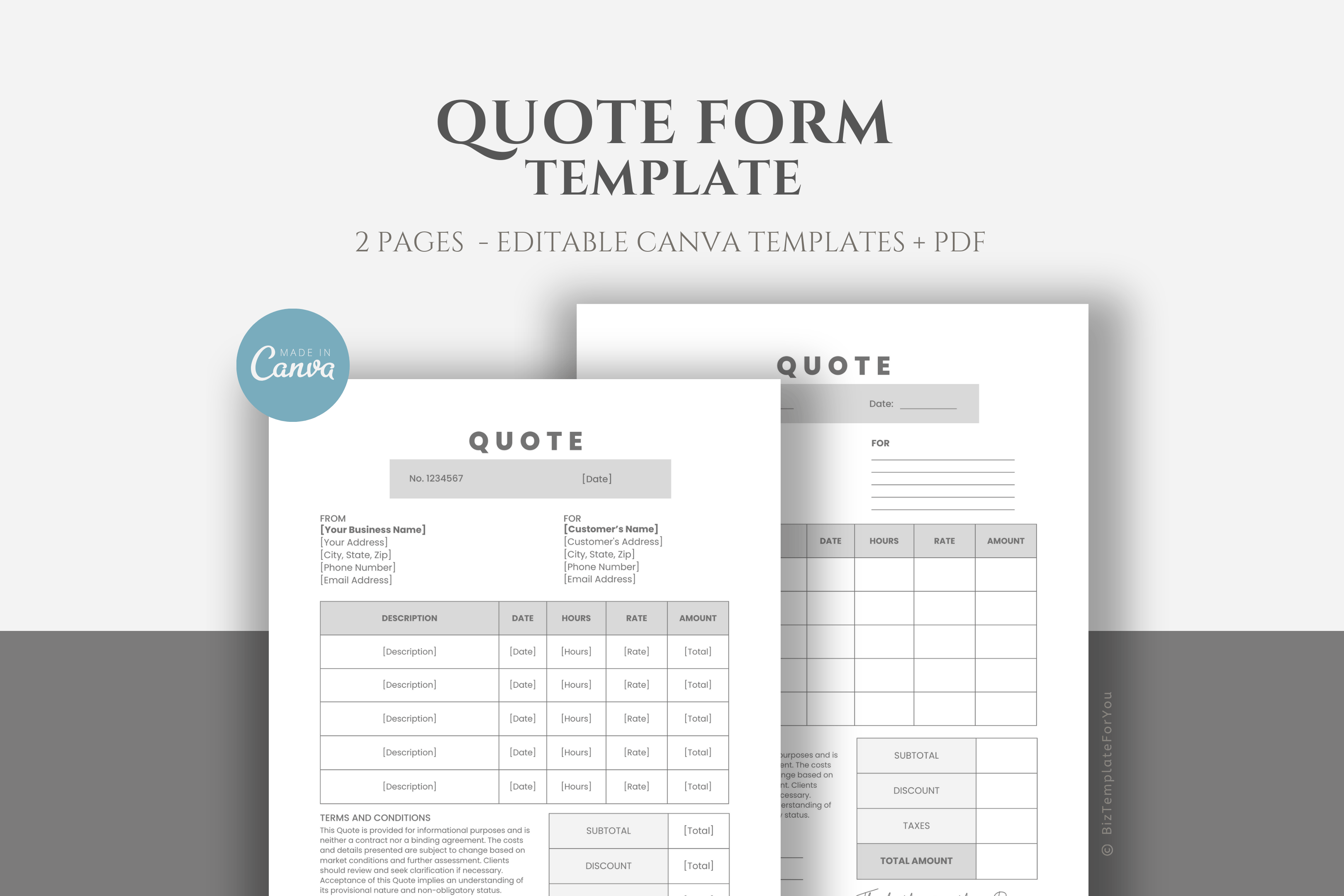 Construction Estimate Template in Canva