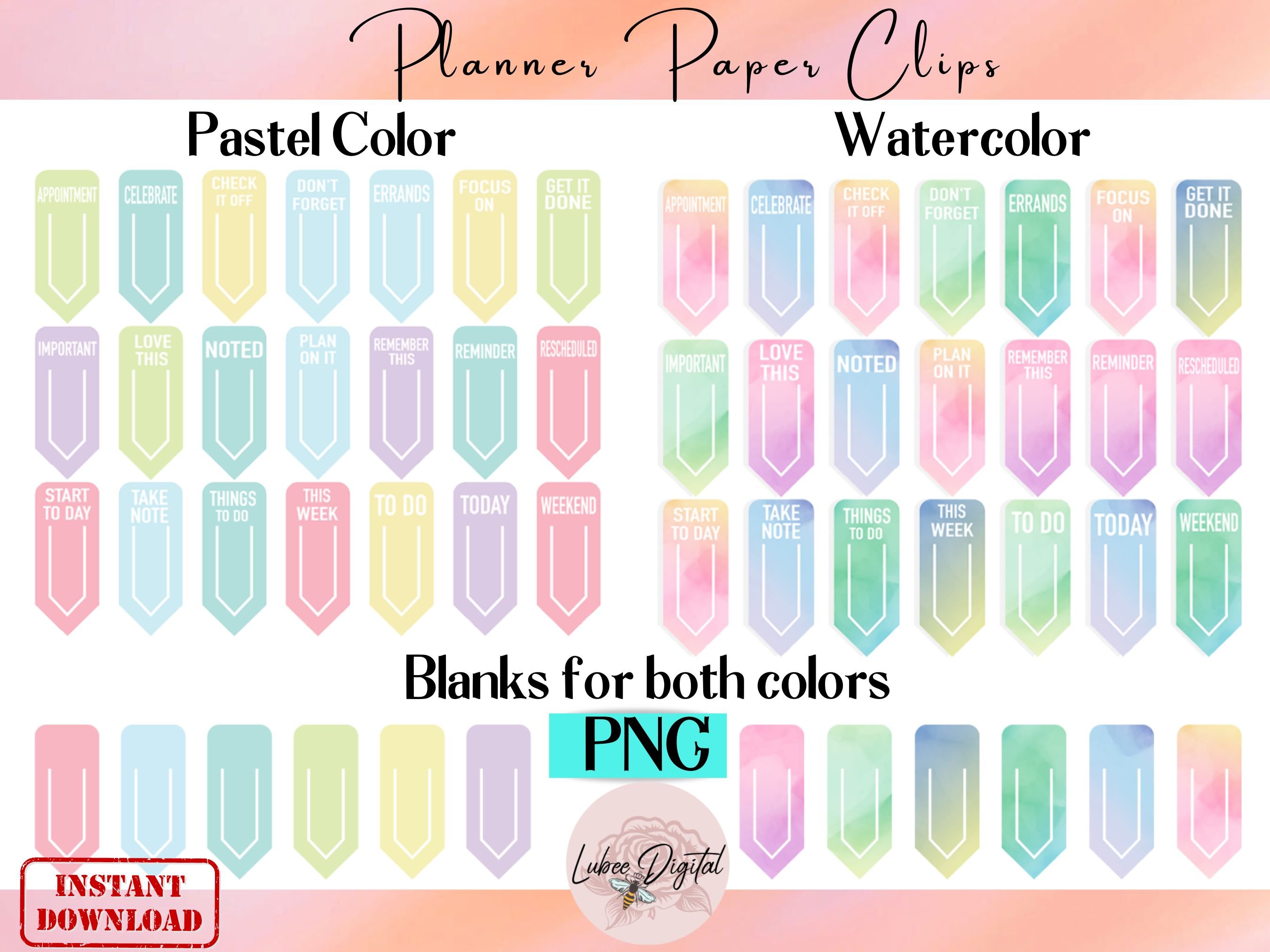 Colorful Planner Page Keeper
