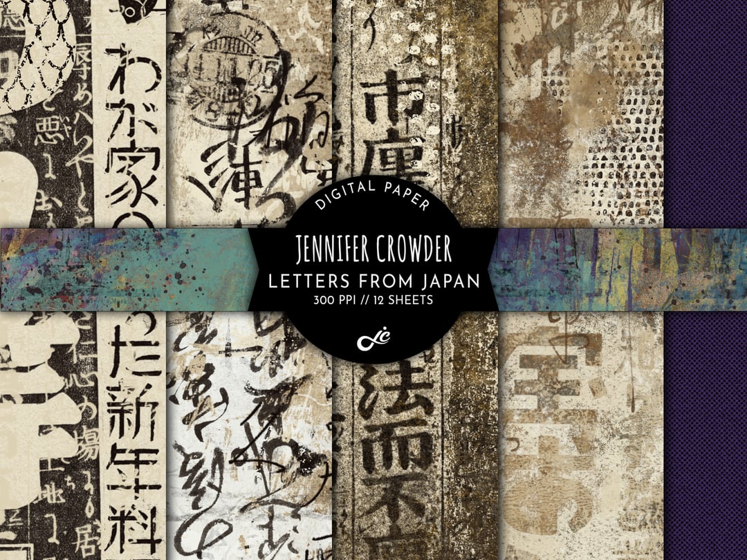Letters From Japan Digital Paper Pack