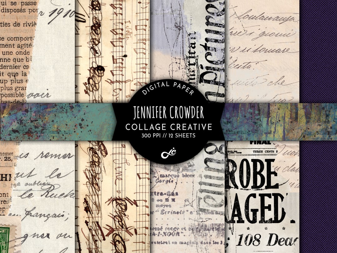 Collage Creative Digital Paper Pack