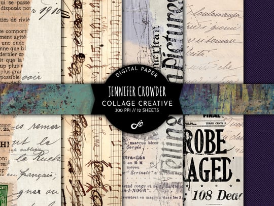 Collage Creative Digital Paper Pack