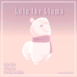 Lulu the Llama || VRC Asset (Follower + Plushie)