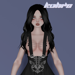 'burning souls' gothic pinafore skirt