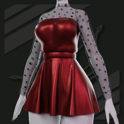 Ruffle Mesh Dress 