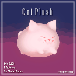 Cat Head Plush || VRC Asset (Plushie)