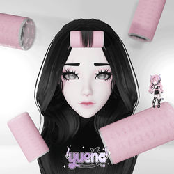 ⁺♡˚·﹙ perfect bangs. ﹚ hair & roller add-on (free)