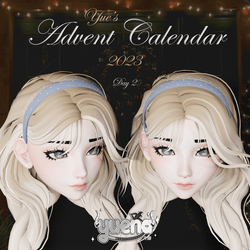⁺♡˚·﹙ snowy day. ﹚ headband (free) | yue's advent calendar 2023