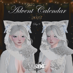 ⁺♡˚·﹙ chilly kitty. ﹚ fluffy hooded headscarf (free) | yue's advent calendar 2023