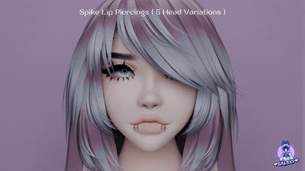 Spike Lip Piercings ( 5 HEAD VARIATIONS - READ DESCRIPTION )