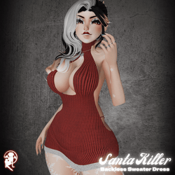 Santa Killer - Backless Sweater Dress