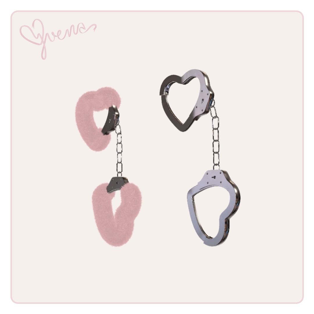 ୨୧﹒'cuffing szn' heart handcuffs ﹒୨୧
