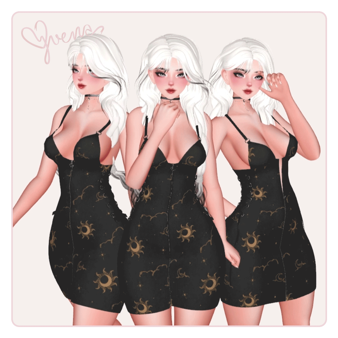 ୨୧﹒'so divine' dress & choker set ﹒୨୧
