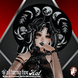 Y'allternative Hat [Wide Brimmed Goth/Western Hat]