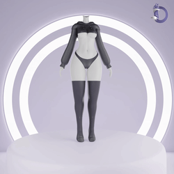 Dinzee's Hoodie and Panties Set