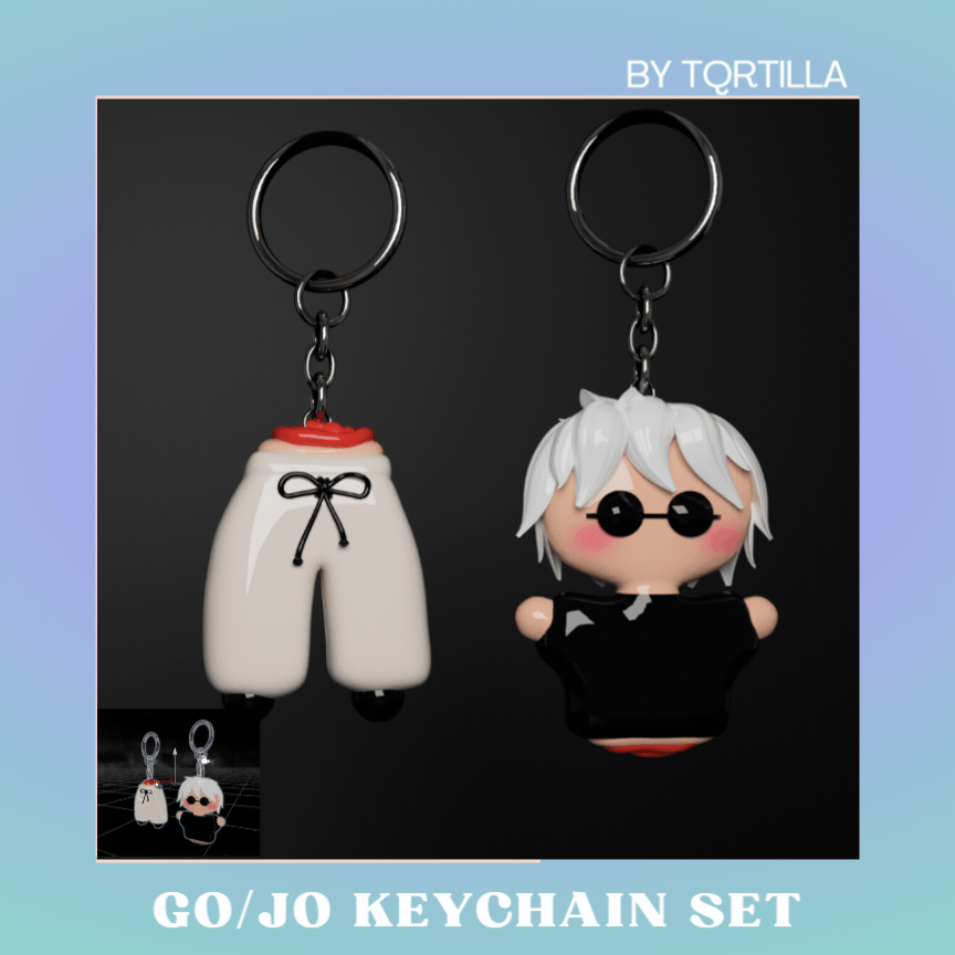 ₉⁹ Gojo Keychain Set, Glossy ₊