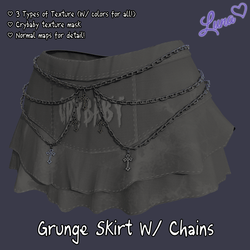 Grunge Skirt W/ Chain