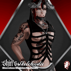 Shin's Skelehoodie [Sleeveless Skeleton RibCage Hoodie]