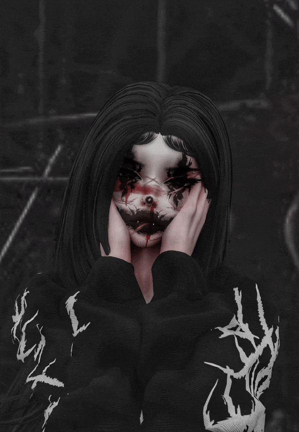 Shattered Clown Texture | Amelia, Aria, Kimiko, Yume and Umeko heads