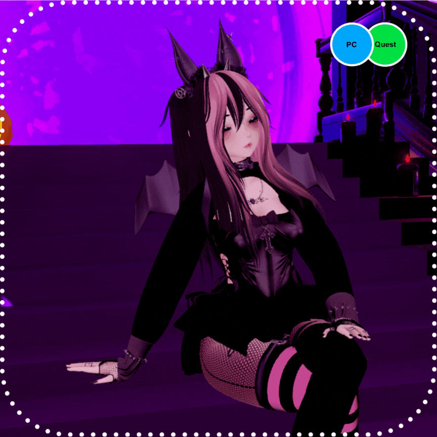 `sona` the bat girl ~ halloween avi [sfw, gogo, pc/quest] MAKING UPDATES