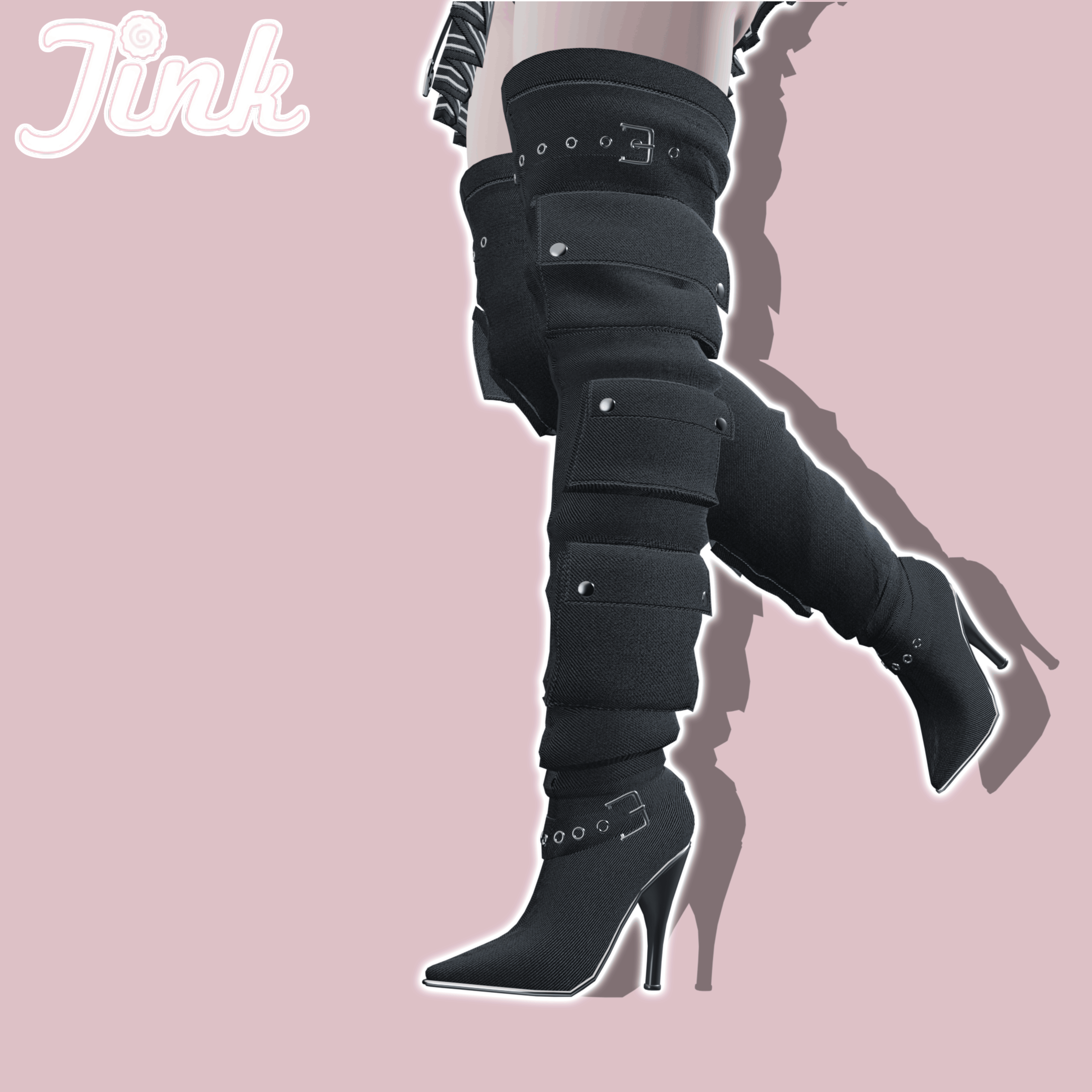 Denim Boots