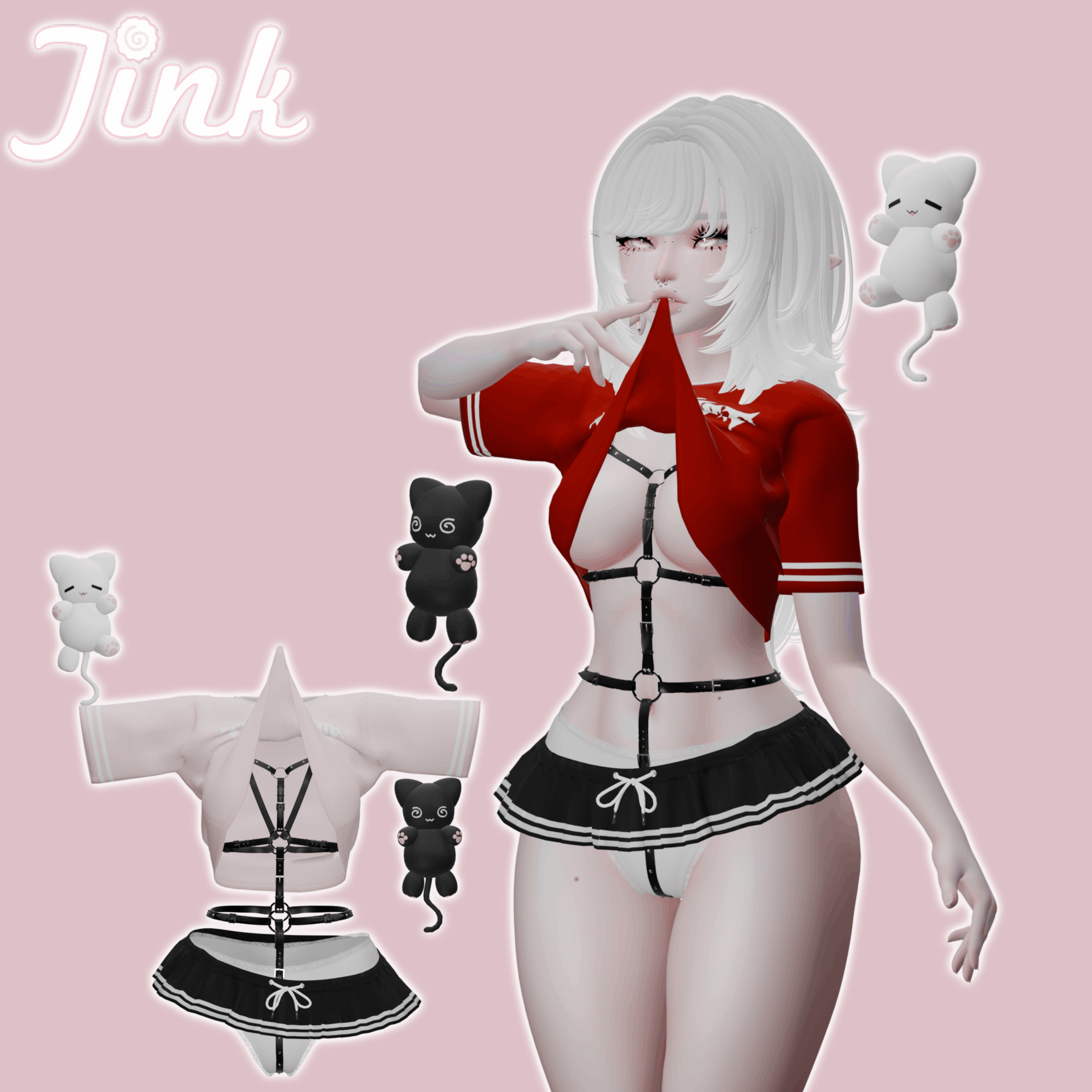 Naughty but shy - Set + Plushie Gift!