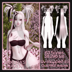 Alyssa's Messy Half-up Bun Hair for VRChat