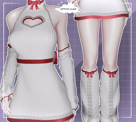 Sweater Dress, Arm Warmers & Leg Warmers Set