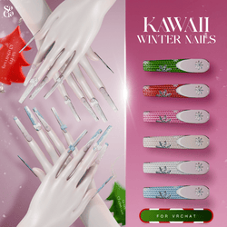 Kawaii Winter Nails ( Asset for VRChat )