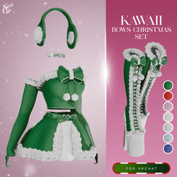 Kawaii Bows Christmas Set (Asset for VRChat)