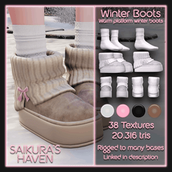 Platform Winter Boots for VRChat