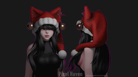 Kitty Christmas Hat