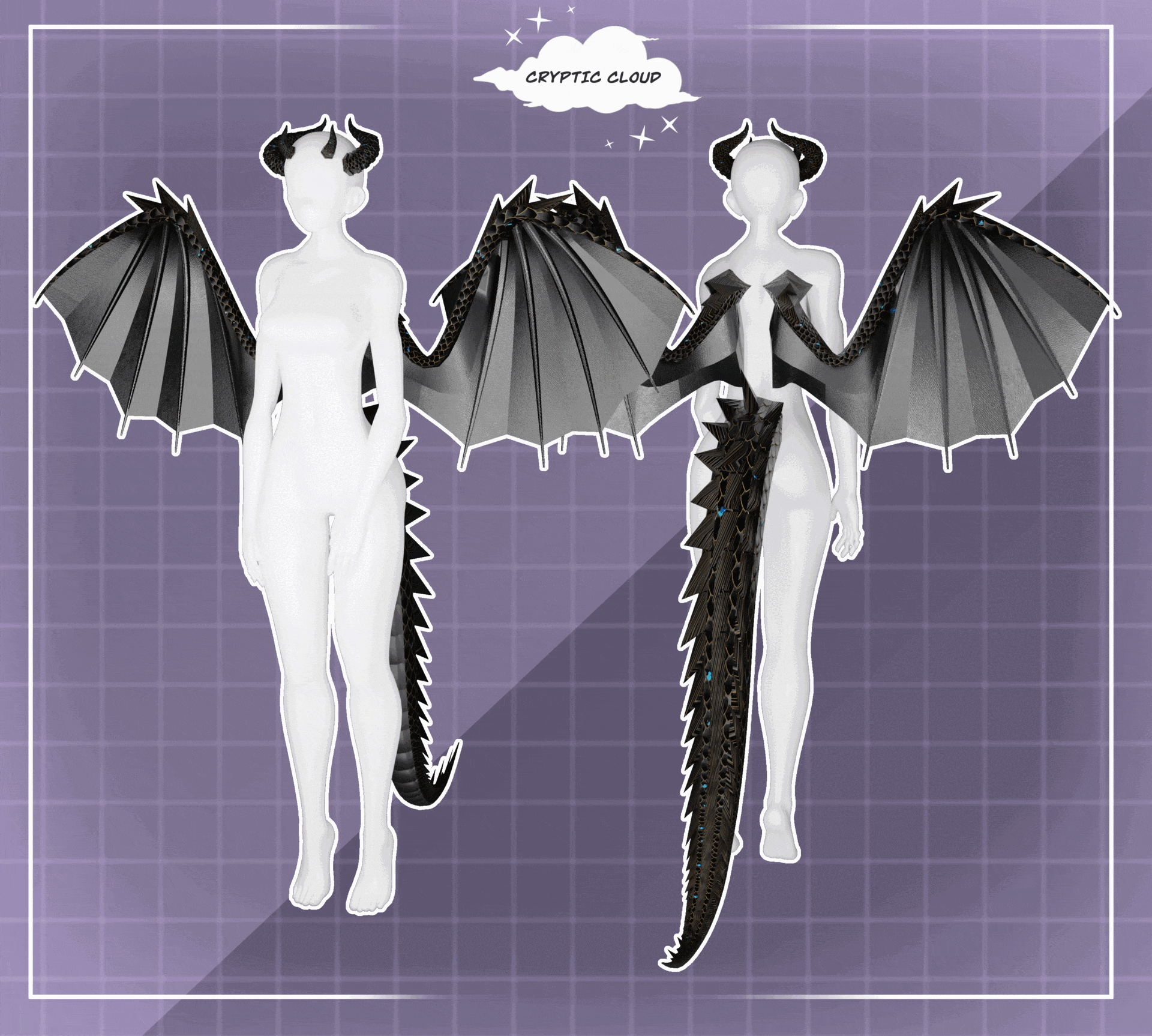 Dragon Wings, Tail, & Horns Set