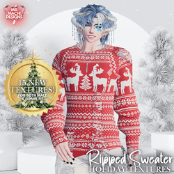 WINTER/CHRISTMAS DLC! New Textures for Ripped Sweater [Both Male & Femme Fit!]