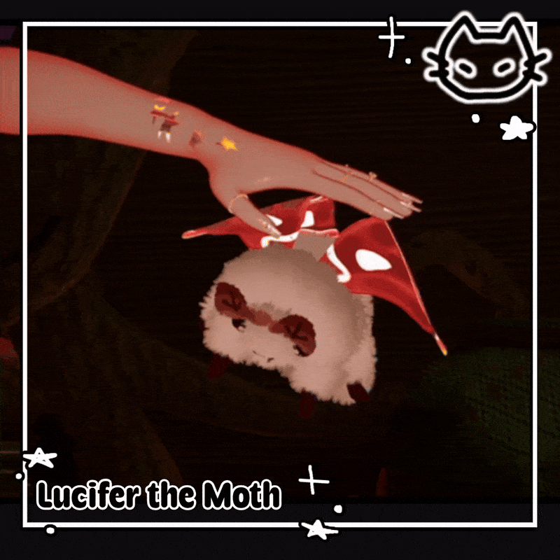 💡 Lucifer the Moth 💡 Vrchat Asset 💡 Moth Plushie!!!!!!!