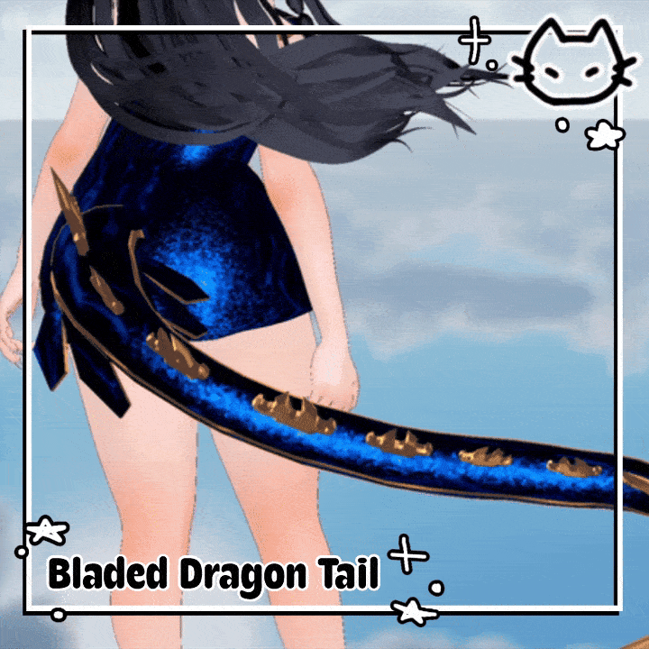 °•. 👑 .•°  BLADED DRAGON TAIL °•. 👑 .•°  VRCHAT ASSET °•. 👑 .•° 