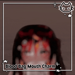 ꒷꒦ 🩸Blood Bag Mouth Charm 🩸꒦ ꒷ VrChat Accessory 🩸꒦ ꒷ 