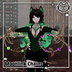 ✩₊˚.⋆🌙✧Moonlink Dancer Chains ✩🌙⋆⁺₊✧ VrChat Ribbons Asset 🌙