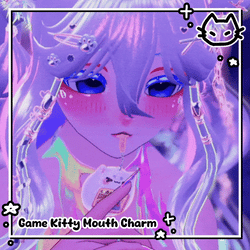 ˙✧˖°🎮 ⋆｡˚ Game Kitty Mouth Charms ˙✧˖°🎮 ⋆｡˚ VrChat Asset  ˙✧˖°🎮 ⋆｡˚ Mouth charm/keychain