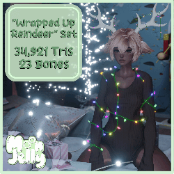 Wrapped Up Reindeer | Reindeer Antlers, Ears, Tail, Christmas Lights