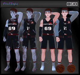 Basketballplayer Set w ball (2 Versions)