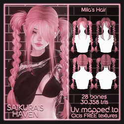 Mila's Braided Pigtails for VRChat