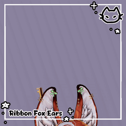˙✧˖°🦊Floppy Foxo Ears 🦊 ༘ ⋆ Ribbon Fox Ears ˙✧˖°🦊 ༘ ⋆｡˚ VrChat Asset