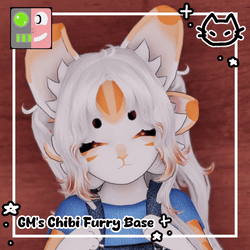 ★ GM's Chibi Furry Base [VRCFT] V1.0 ★ VrChat Body Base ★
