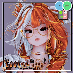 ⭐ Leelou the Star Kitty ⭐ (PC / QUEST / VRCFT / GOGO / APARTMENT ) ⭐ ⭐  ⭐