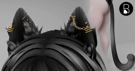 Pierced Kitty Set