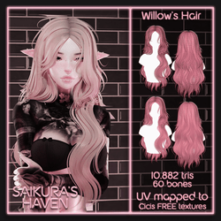 Willow's Wavy Hair for VRChat