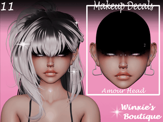 • Amour Head Makeup Decals • Commercial License •