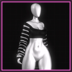 Cropped Sweater [ Multi Base Fitted ]