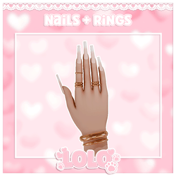 ♡ Nails + Rings | VRBase E-Girl ♡