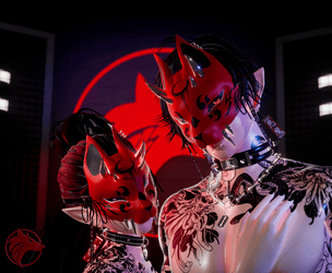 Kitsune mask/vrchat asset
